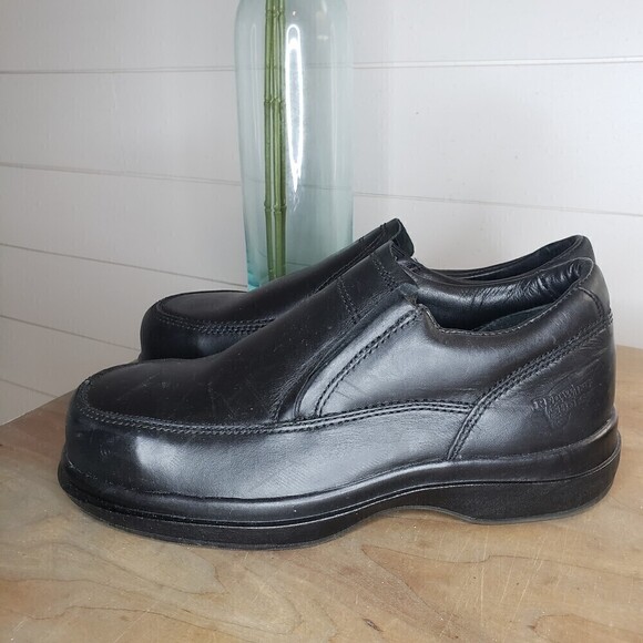 Red Wing Shoes Men's Black Safety Steel Toe Slip Resistant Leather Shoes Size 7 - Picture 1 of 7